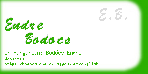 endre bodocs business card